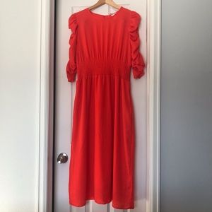 H&M dress with ruched sleeves